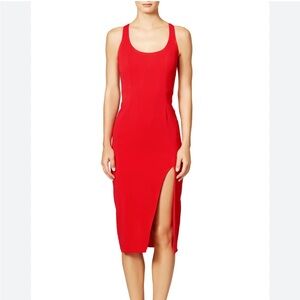 Jay Godfrey Red Witherspoon Sheath Dress W/ High Slit Size 12
